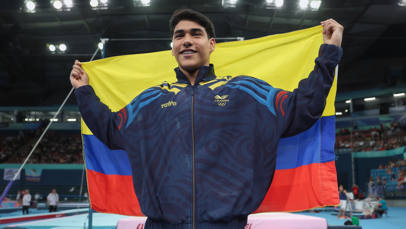 Ángel Barajas Brilla en Alemania: ¡Medalla de Plata en Barra Fija!