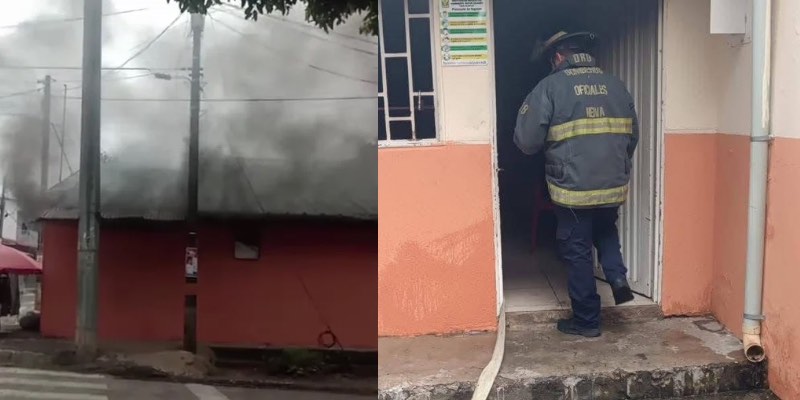 Incendio en institución educativa del barrio Las Palmas en Neiva