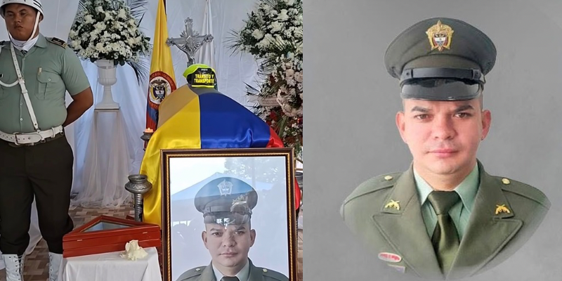 En San Agustín, último adiós a patrullero fallecido en el Cauca