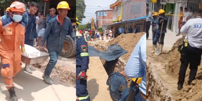 Hallado el cuerpo del obrero sepultado en obra pública en Neiva