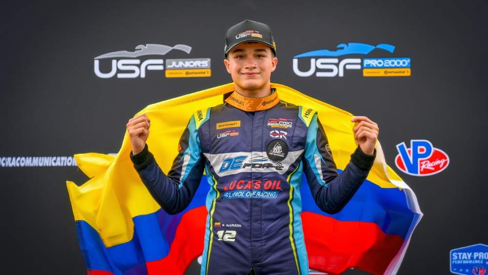 Sebastián 'Tatán' Garzón domina su debut en USF2000 con doble victoria