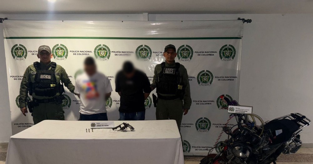Huyeron de la Policía y terminaron capturados: incautan arma de fuego en Neiva