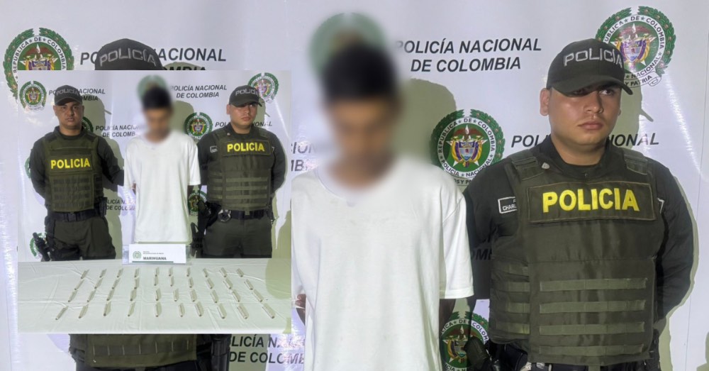 Capturan a presunto expendedor de droga en Neiva con 60 gramos de marihuana