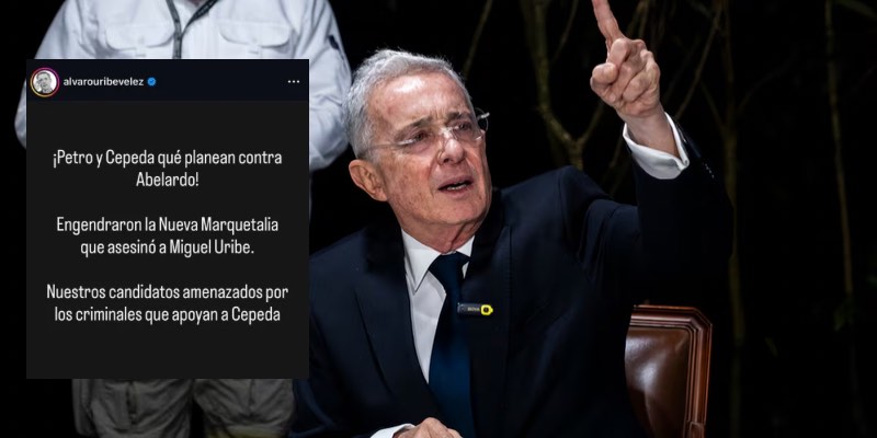 Álvaro Uribe Vélez arremete contra Gustavo Petro e Iván Cepeda por presunto espionaje