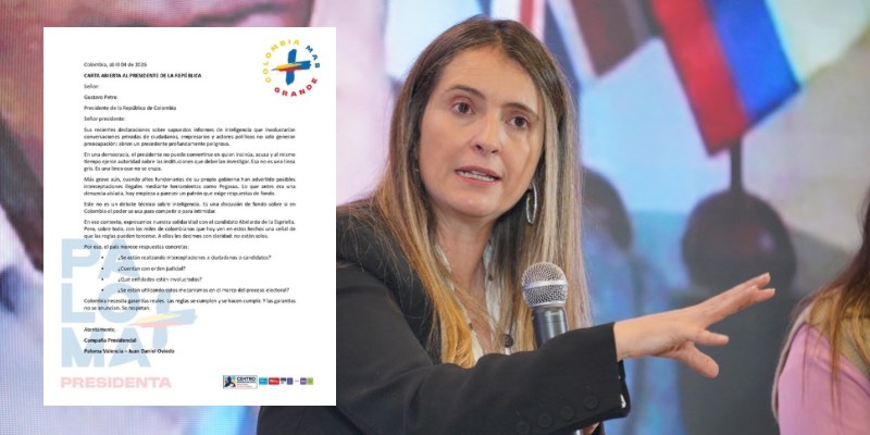 Paloma exige al presidente Petro garantías electorales tras denuncias de interceptaciones