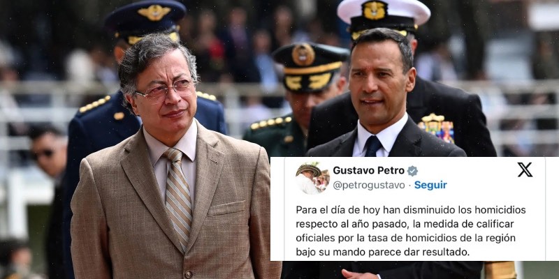 Presidente Petro resalta reducción de homicidios y delitos en Colombia