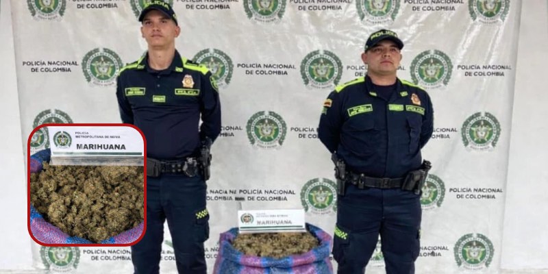 Policía de Neiva incauta 25 kilos de marihuana valorados en más de $51 millones