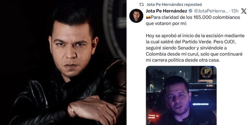 JOTA PE ABANDONA EL PARTIDO ALIANZA VERDE POR DIFERENCIAS INTERNAS