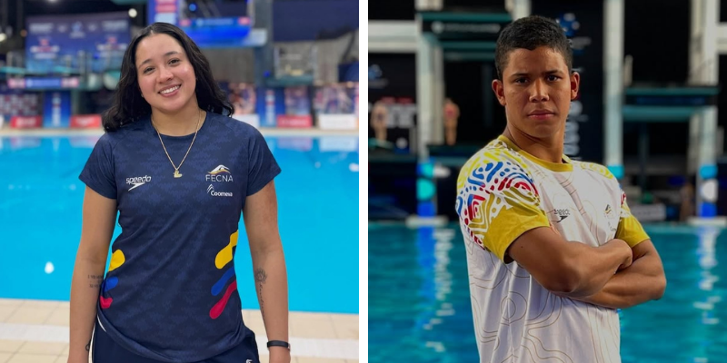Luis Felipe Uribe y Daniela Zapata destacaron entre los mejores clavadistas del mundo en Beijing