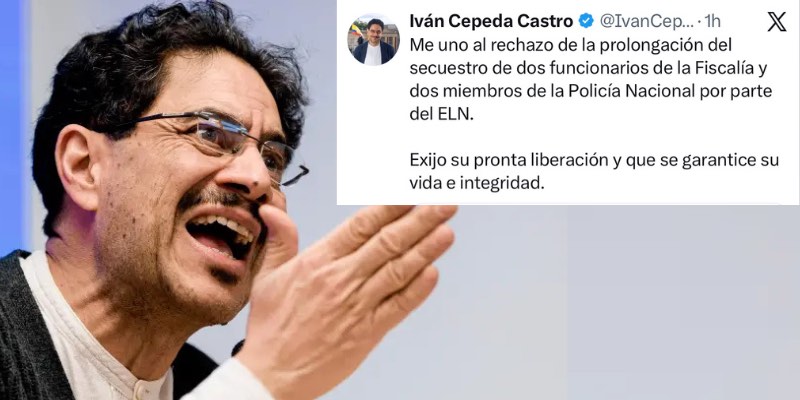 Iván Cepeda exige al ELN liberar a funcionarios secuestrados