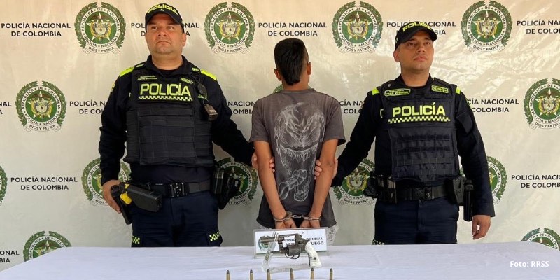 Capturan a alias “Juancho” con arma de fuego tras persecución en Neiva