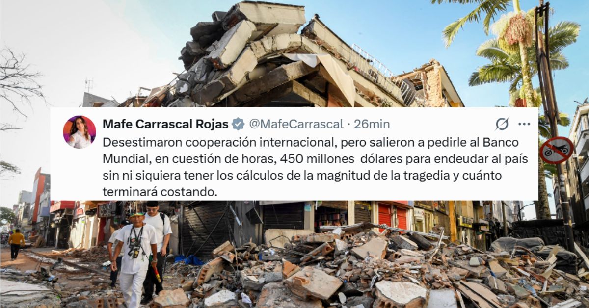 Representante Mafe Carrascal cuestiona que Gobierno pida crédito de 450 millones de dólares al Banco Mundial tras rechazar cooperación internacional