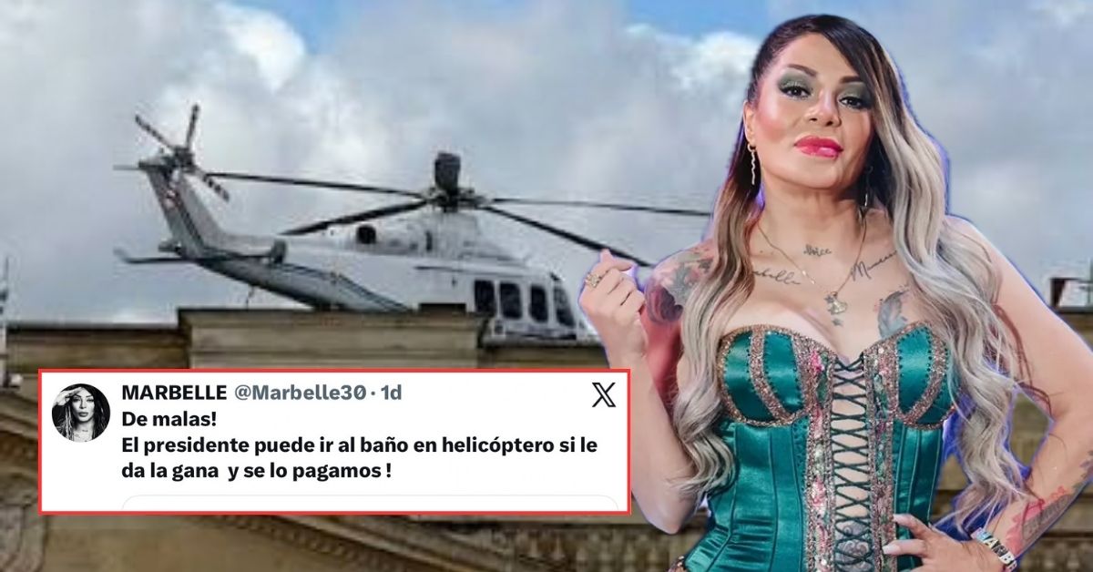 La cantante Marbelle vuelve a la polémica política al defender los costosos vuelos en helicóptero de De la Espriella