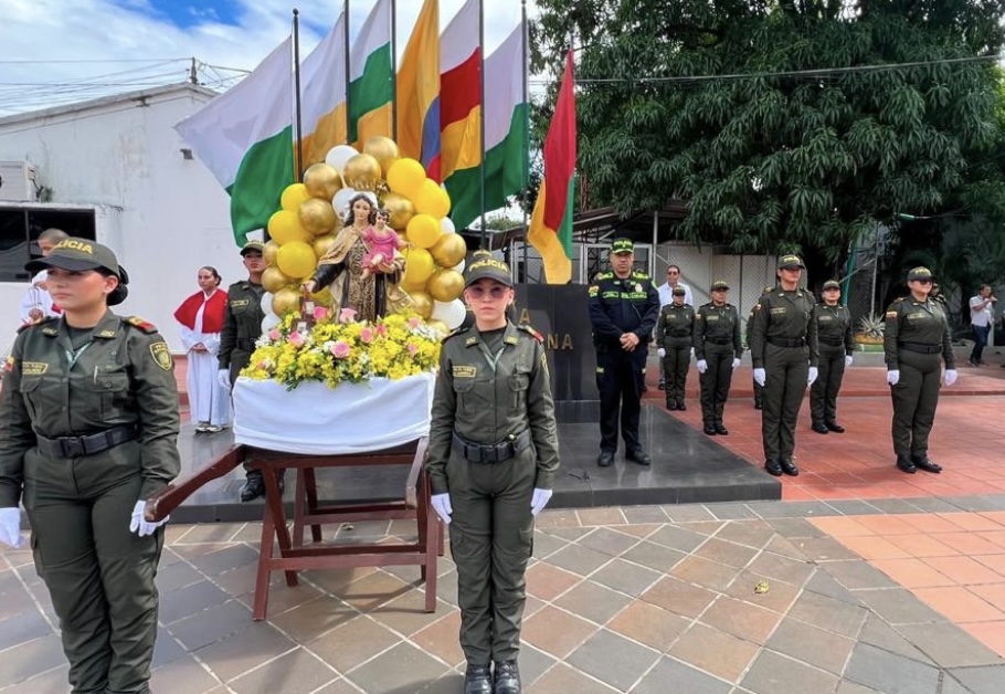 Con fe y devoción: Policía de Neiva honró a la Virgen del Carmen y renovó su compromiso con los huilenses
