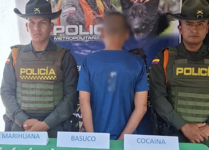 ¡Golpe al microtráfico en Neiva! Capturan a hombre con cocaína, bazuco y marihuana en operativo de la Policía
