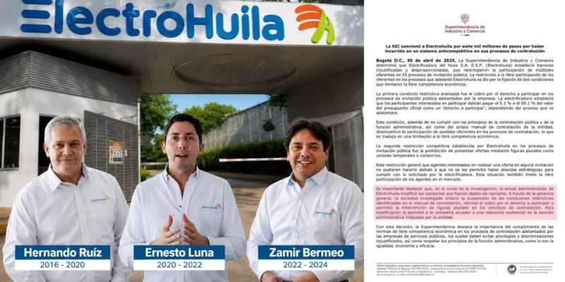 Electrohuila: Una sanción heredada y una contratación reformada