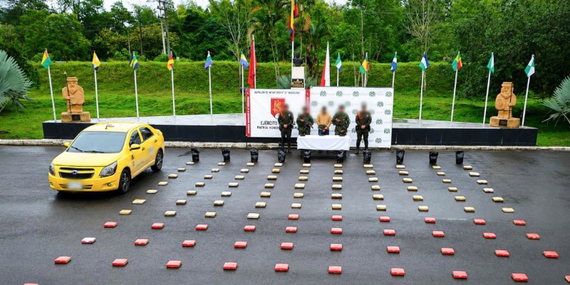 Incautan cargamento de 131 kilos de sustancia ilícita en el Huila