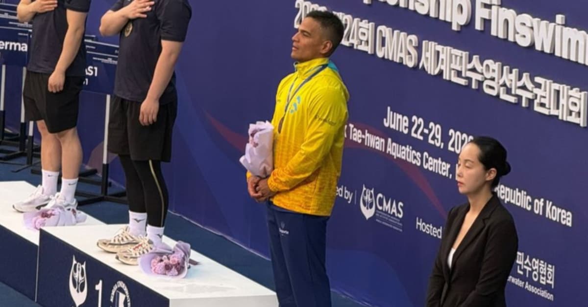 Colombia celebra la medalla de bronce de Mauricio Fernández en el Campeonato Mundial de Actividades Subacuáticas