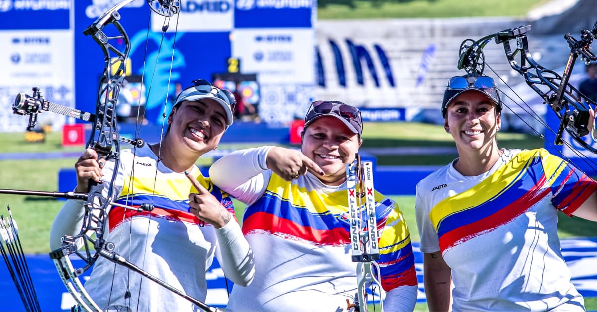 ¡Oro mundial para Colombia! El equipo femenino de arco compuesto conquista Madrid
