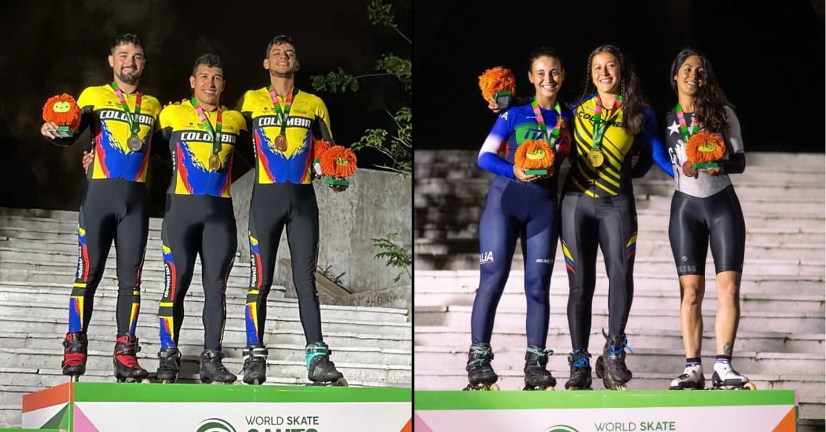 Colombia arrasa en el Inline Downhill de los World Skate Games Asunción 2026