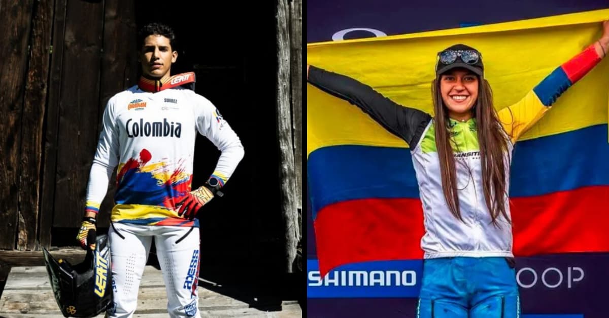 Valentina Roa y Juan Fernando Muñoz brillan en el Mundial de Downhill en Italia