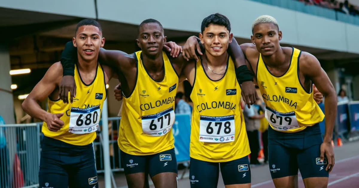 Colombia conquista una espectacular medalla de plata en el Relevo cuatro por cuatrocientos de Lima