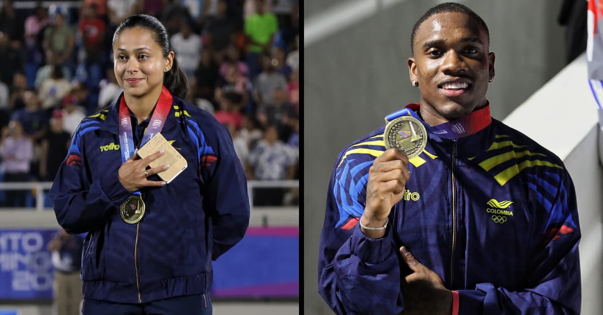 Jornada inolvidable en el Estadio Olímpico Félix Sánchez con dos medallas de oro para Colombia