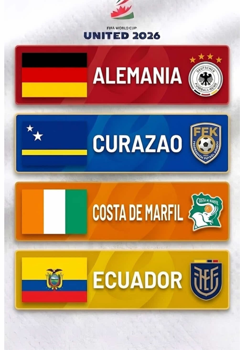 Análisis del Grupo E: Alemania, Curazao, Costa de Marfil y Ecuador rumbo al Mundial 2026.
