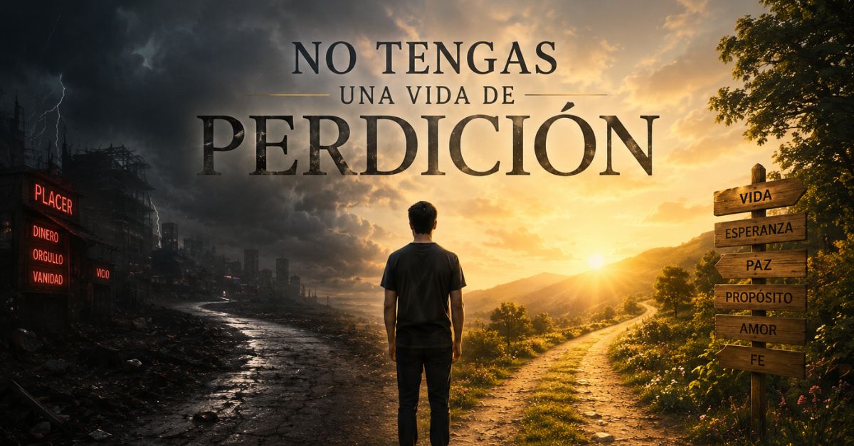 No tengas una vida de perdición.