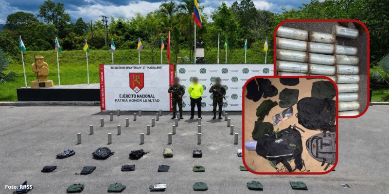 Ejército incauta 40 tubos para explosivos que serían del GAO-r Rodrigo Cadete