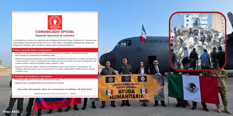 Colombia aceptó ayuda de EE. UU., pero dejó en espera a otros rescatistas