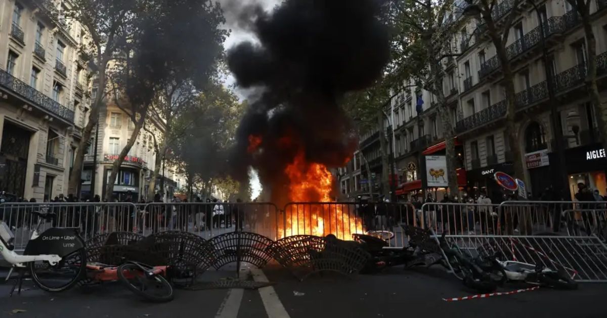 Protestas por el costo de vida en Francia dejan 272 detenidos, disturbios en varias ciudades y un joven sin una mano